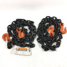 Load image into Gallery viewer, (2 Pack) 3/8" x 8' Grade 80 Binder Chain with Grab Hooks USA

