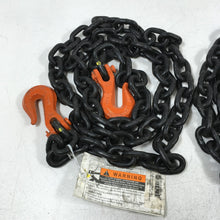 Load image into Gallery viewer, (2 Pack) 3/8" x 8' Grade 80 Binder Chain with Grab Hooks USA
