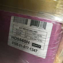 Load image into Gallery viewer, AbilityOne Trash Can Liner - High-Density, 60 gal, 14 mic, 38" x 60", 200/Box
