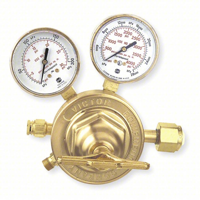VICTOR Gas Regulator: Single Stage, CGA 540 Inlet, 9/16