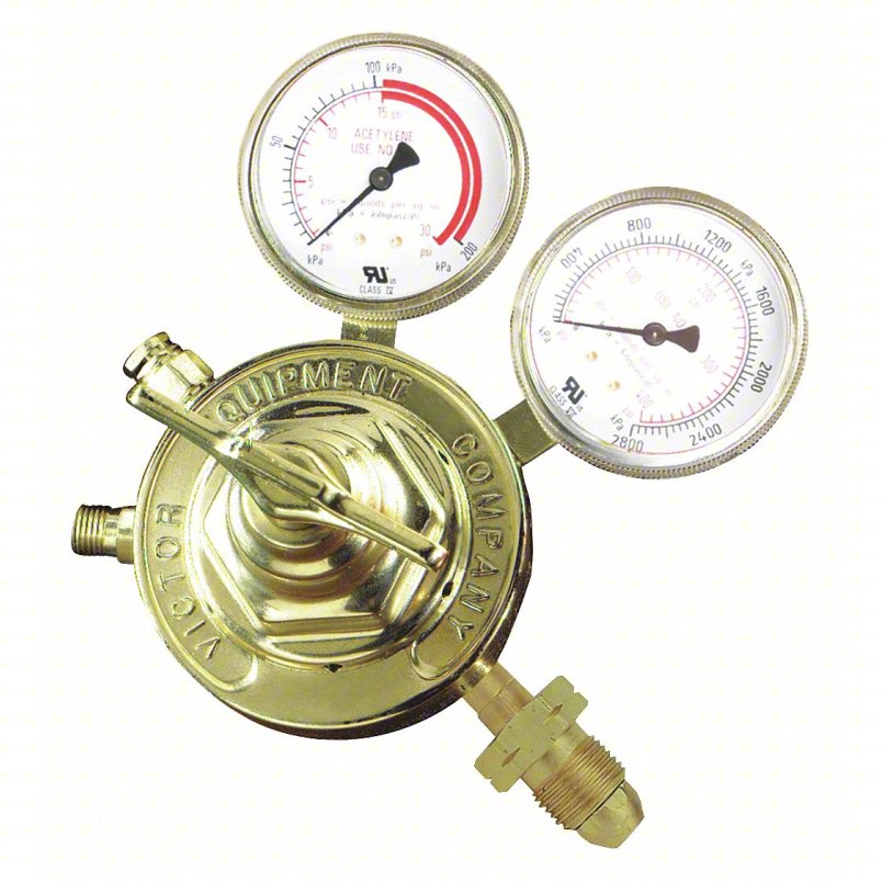 VICTOR Gas Regulator: Single Stage, CGA 510 Inlet, 9/16