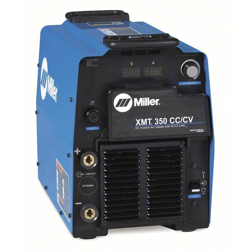 MILLER ELECTRIC Multiprocess Welder: XMT 350 CC/CV, DC, Power Source Only
