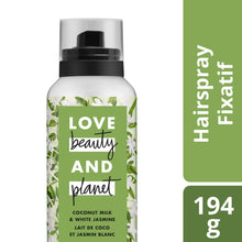 Load image into Gallery viewer, Love Beauty Planet Hair Spray Soft Hold Shine 6.8oz (Coconut Milk White Jasmine)
