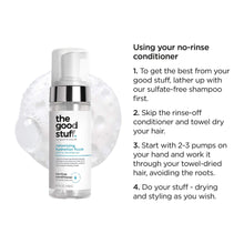 Load image into Gallery viewer, The Good Stuff Volumizing Hydration Foam Conditioner (4.9 oz / 145 ml)
