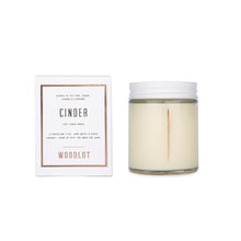 Load image into Gallery viewer, Woodlot Cinder Cozy Cabin Magic Candle Glass Jar (Vetiver Cedar Orange Cinnamon)
