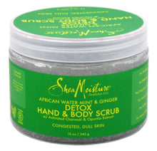 Load image into Gallery viewer, SheaMoisture Detox Hand &amp; Body Scrub (12oz / 340g) African Water Mint &amp; Ginger
