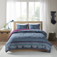 Load image into Gallery viewer, Ripley 100% Polyester Print Micro Fiber to Brushed Long Fur Comforter Mini Set
