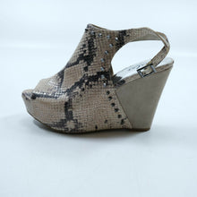 Load image into Gallery viewer, Carlos by Carlos Santana Women's Marcia Heeled Wedge Sandal Animal Print 9 M
