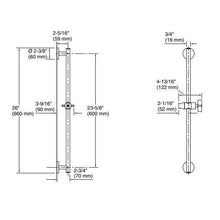Load image into Gallery viewer, Kallista 26" One Slide Bar w Hand Shower Holder P21629-00-CP (Polished Chrome)
