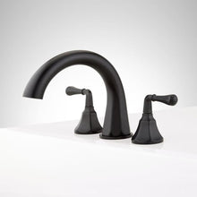 Load image into Gallery viewer, Signature Hardware Key West Deck Mounted Roman Tub Faucet (SHKW3RT2) Matte Black
