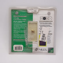 Load image into Gallery viewer, LOT OF 10 Niles One Female to Female F Connector Wall Plate F-1D (Bone)
