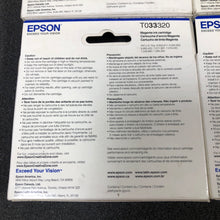 Load image into Gallery viewer, LOT OF 4 Genuine Epson T033320 Ink Cartridge Magenta EXP 04/2013
