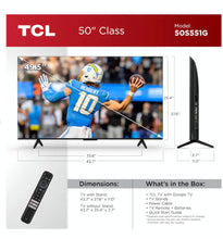 Load image into Gallery viewer, TCL 50-Inch Class S5 4K UHD LED Smart Google TV ***Local Pick UP Only***
