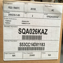 Load image into Gallery viewer, LG - PACKARD - SQA026KAZ  Compressor 230V - 1 PHASE (Local PickUp ONLY)
