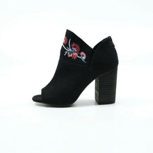 Load image into Gallery viewer, Carlos by Carlos Santana Women's Talana Embroidered Peep-Toe Booties Black 6.5 M
