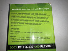 Load image into Gallery viewer, NatureVac Vacuum Seal Bags 2 Rolls @ 11 in. x 19.5 ft. CLEAR

