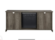 Load image into Gallery viewer, 60" 2 Door Fireplace TV Stand Console in Grey Wash by Walker Edison
