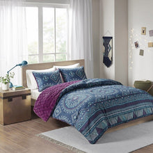 Load image into Gallery viewer, Ripley 100% Polyester Print Micro Fiber to Brushed Long Fur Comforter Mini Set
