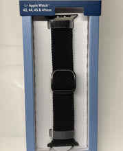Load image into Gallery viewer, INSIGNIA Braided Nylon Band for Apple Watch 42/44/45/49mm, Adjustable Size, Blac
