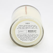 Load image into Gallery viewer, Woodlot Cinder Cozy Cabin Magic Candle Glass Jar (Vetiver Cedar Orange Cinnamon)

