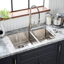 Load image into Gallery viewer, Signature Hardware 448366 Ortega 32" Undermount 60/40 Double Basin Stainless Ste
