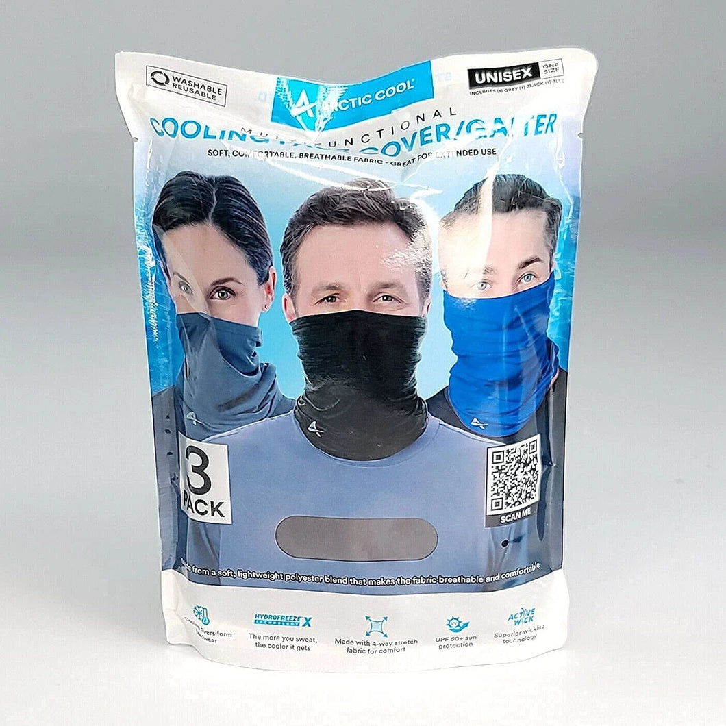 Arctic Cool Cooling Face Gaiter 3-Pack