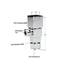 Load image into Gallery viewer, Monorgam Brass MBX139050 Quarter Turn Angle Stops - Contemporary
