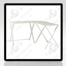 Load image into Gallery viewer, Walker Edison Soreno L-Shaped Glass Computer Desk D51W29
