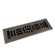 Load image into Gallery viewer, Signature Hardware Oriental Register w Steel Damper 2 1/4x10 (Oil Rubbed Bronze)
