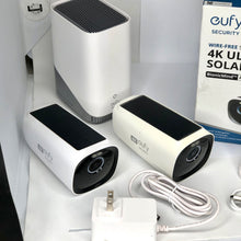 Load image into Gallery viewer, EufyCam 3, 2-Outdoor Wireless 4K Solar Powered Security Cameras w/ HomeBase 3
