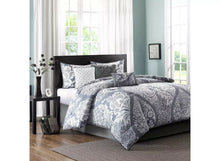 Load image into Gallery viewer, Madison Park Queen 7 Piece Cotton Printed Comforter Set In Grey Finish MP10-501
