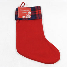 Load image into Gallery viewer, Bloomingdale's Plaid Cuff Holiday Hanging Stocking (Red)
