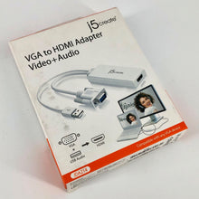 Load image into Gallery viewer, J5 Create VGA To HDMI Video Audio Adapter White JDA214 Brand New
