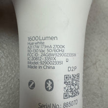 Load image into Gallery viewer, LOT OF 7 Philips 9290023351 Hue White 1600 Lumens 17W A21 LED Bulbs, TESTED GOOD
