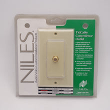 Load image into Gallery viewer, LOT OF 10 Niles One Female to Female F Connector Wall Plate F-1D (Bone)
