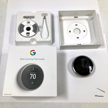 Load image into Gallery viewer, Google Nest 3rd Gen Smart Learning Thermostat Stainless Steel

