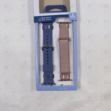 Load image into Gallery viewer, Insignia - Silicone &amp; Nylon Bands for Apple Watch 38mm 40mm 41mm - Indigo/Mauve
