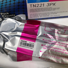 Load image into Gallery viewer, TN221 3PK 221 Brother Cyan Magenta Toner Cartridge Set - NO YELLOW
