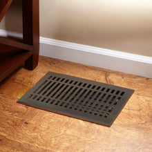 Load image into Gallery viewer, Signature Hardware Floor Register w/ Louvers 6" x 8" (Antique Brass) CON-608-AB

