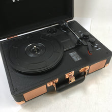 Load image into Gallery viewer, Victrola Black Rose Gold Portable Turntable Bluetooth (VSC-550BT)
