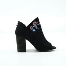 Load image into Gallery viewer, Carlos by Carlos Santana Women's Talana Embroidered Peep-Toe Booties Black 6.5 M
