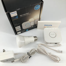 Load image into Gallery viewer, Philips Hue White A19 75W Smart LED Starter Kit (1 Bulb + Hue Bridge) Bluetooth
