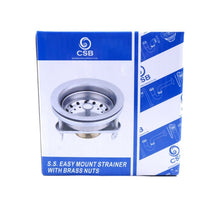Load image into Gallery viewer, CSB Easy Mount Strainer with Brass Nuts, Stainless Steel (724BSS)
