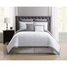 Load image into Gallery viewer, Truly Soft Everyday Hotel Border 7-Pc. Comforter Set - KING / CAL KING - Gray
