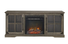Load image into Gallery viewer, 60" 2 Door Fireplace TV Stand Console in Grey Wash by Walker Edison
