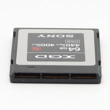 Load image into Gallery viewer, Sony Memory Card XQD G Series 64GB 440mb/s Read 400mb/s Write (QD-G64FJ)
