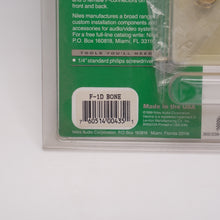 Load image into Gallery viewer, LOT OF 10 Niles One Female to Female F Connector Wall Plate F-1D (Bone)
