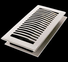 Load image into Gallery viewer, Signature Hardware Dome Floor Register w/ Louvers 8" x 12" (Chrome) DOM-812-CH
