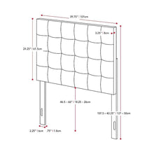 Load image into Gallery viewer, CorLiving Valencia Gray Fabric Upholstered Headboard - Single/Twin
