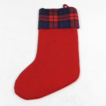 Load image into Gallery viewer, Bloomingdale's Plaid Cuff Holiday Hanging Stocking (Red)
